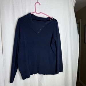Ralph Lauren Deep Blue Ribbed Sweater